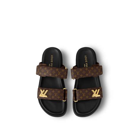 lv sunset flat comfort mule